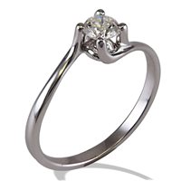 Ringe Gemoro Dame Solitari in Weißgold Diamante 0.18 Ct SS699BIA18 - SS699BIA18